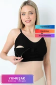Yumuşak Toparlayıcı Rahat Dayanıklı Tam Kalıp Dikişsiz Pamuklu Balensiz Emzirme Sütyen - 1