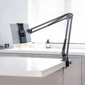 Akrobat Hareketli Uzun Kol Telefon İpad Tablet Tutucu Katlanır Stand Mengeneli 4 11inç - 1