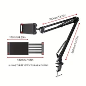 Akrobat Hareketli Uzun Kol Telefon İpad Tablet Tutucu Katlanır Stand Mengeneli 4 11inç - 7