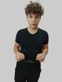 Erkek Basıc Düz V Yaka Siyah Tişört thumbnail 10