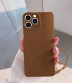 İPHONE 12 PRO MAX SİLİKON KILIF KAHVERENGİ - 1