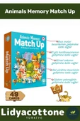 Premium Hafıza Güçlendiren Zeka Geliştirici Çocuk El Göz Kordinasyonu Animals Memory Match Up - 1