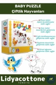 Premium Zeka Geliştirici Eğitici Çocuk El Göz Koordinasyonu Baby Puzzle Çiftlik Hayvanları - 1