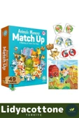 Premium Hafıza Güçlendiren Zeka Geliştirici Çocuk El Göz Kordinasyonu Animals Memory Match Up - 2
