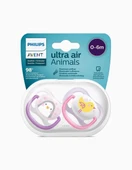 Philips Avent Ultra Air Animals 2li Emzik 0-6 Ay - Kız - 1
