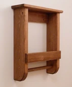 KUZELA Ahşap Raflı Duvar Havluluk - 1