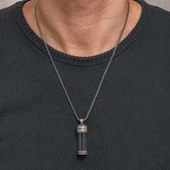 Gümüş İçi Açılabilen Muska Kabı Cevşen Erkek Kolye - 4