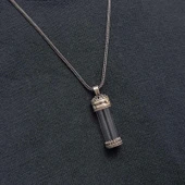 Gümüş İçi Açılabilen Muska Kabı Cevşen Erkek Kolye - 5