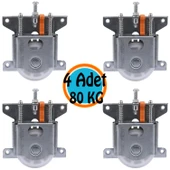 Sürgülü Dolap Gardırop Vestiyer Kapak Mekanizması Tekerleği 80 Kg Kapasiteli Tekerlek (4 ADET) - 1