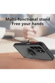 Zipax Samsung Galaxy S25 Ultra Kılıf Soft Yüzüklü Standlı Mat Yüzey Azn-MntrYuzuk thumbnail 2