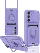 Zipax Samsung Galaxy A36 Kamera Korumalı Standlı Kartlıklı Azn-Zuma thumbnail 1