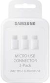 Samsung EE-GN930K Type-C to Micro USB Adapter 3lü, Beyaz (Samsung Türkiye Garantili) - 1