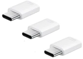 Samsung EE-GN930K Type-C to Micro USB Adapter 3lü, Beyaz (Samsung Türkiye Garantili) - 2