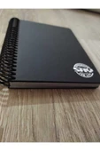 TİFOYS  Siyah Yapraklı Defter Blacksketch Ve Beyaz Kalem - 5