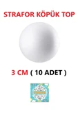 TİFOYS  Strafor Köpük Top Küre Top Beyaz - 3 Cm - ( 10 Adet ) - 1