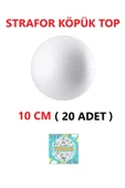 TİFOYS  Strafor Köpük Top Küre Top Beyaz - 10 cm - ( 20 Adet ) - 1