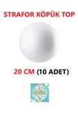 TİFOYS  Strafor Köpük Top Küre Top Beyaz - 20 cm - ( 10 Adet ) - 1