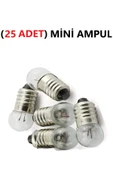 TİFOYS  ( 25 ADET ) Mini Ampul, Deney Setleri için, 2,5 V, Sarı Ampul, Lamba, Elektrik Devresi - 1