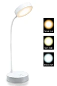 Mikro  Şarjlı Dokunmatik 20 Led Flexible Masa Lambası Beyaz - 3