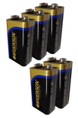 Nova Color  ( 5 Adet ) 9 Volt Pil Extra Güçlü Karbon 9 Wolt Çift Başlıklı Kare Pil Oyuncak Araba Radyo Drone - 1