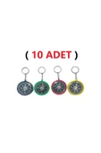 TİFOYS  ( 10 Adet ) Pusula Anahtarlık Renkli Anahtarlık Plastik - 1