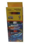 TİFOYS  Akrilik Boya 12 Renk 17 ml 1 Paket Akrilik Boya Seti 12 li Ahşap Tuval Taş Ağaç Boyamalar İçin İdea - 3