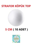 TİFOYS  Strafor Köpük Top Küre Top Beyaz - 5 Cm - ( 10 Adet ) - 1