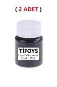 TİFOYS  ( 2 Adet ) Linol Mürekkebi Siyah 25 ml  Linol Baskı Mürekkebi Blok Baskı Sanat Hobi - 1