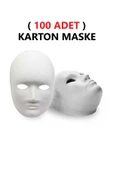 Tifoys  100 Adet, Karton Maske, Boyanabilir, Eğitici Maske Boyama, Etkinlik Ve Hobi Maskesi - 1