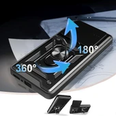 Xiaomi Redmi Note 14 4G Kılıf Magnetik Standlı Kamera Korumalı Zore Sürgülü Vega Kapak - 6