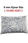 TİFOYS  ( 10.000 ADET ) 8 mm Oynar Siyah Göz Hobi Tasarım Anasınıfı Kreş Etkinlik Elişi - 1