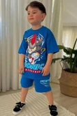 Mavi Sonic Çizgi film Baskılı Alt Üst Erkek Çocuk 2li Takım thumbnail 1