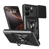 Xiaomi Redmi Note 14 4G Kılıf Magnetik Standlı Kamera Korumalı Zore Sürgülü Vega Kapak - 9