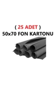 Nova Color  ( 25 Adet ) 50x70 Cm Siyah Renkli Fon Kartonu Rulo Canlı Renk Büyük Boy Anaokulu Kreş Okul - 1