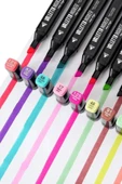 TİFOYS  60'lı Çift Taraflı Art Marker Keçeli Kalem Seti Çantalı + Mona Lisa Eskiz Defteri 50 Yaprak 120GR. - 3