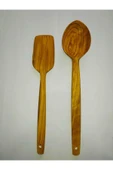 naturalife El Yapımı Tahta Kaşık Spatula Seti 2 'li - 1