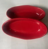 Season 2li Oval Sunum Tabağı Kırmızı 8x14 cm thumbnail 1