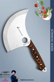 Sürmene Serisi Mutfak Bıçak Hilal Börek Bıçağı Pizza Pide Salata Bıçağı Kahverengi ( Mft-001 ) - 1