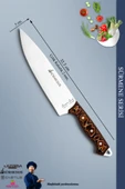 Sürmene Serisi Sivri Mutfak Şef Bıçak Et Ekmek Sebze Salata Şef Bıçağı Kahverengi ( MFT-004 ) - 2