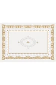 Makinede Yıkanabilir Leke Tutmaz  Krem-Gold Pvc Deri Kaymaz Taban Retro Salon Saçaksız Halı 387-02  ÇOKLU 100 x 300 - 5