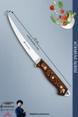 Sürmene Serisi Mutfak Fileto Bıçağı Steak Bıçak Et Balık Tavuk Fileto Bıçağı Kahverengi Mft-008 - 2