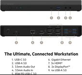 Belkin 85W Güç Dağıtımlı Üçlü 4K Ekran için 3 HDMI Bağlantı Noktası, 2 DisplayPort - 3