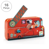 Djeco Dekoratif Puzzle 16 Parça - The Fire Truck - 1