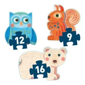 Djeco İlerleyen Puzzle - In The Forest - 9, 12, 16 Pcs - 4
