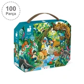 Janod 100 Parça Çantalı Puzzle - Inka Macerası - 1