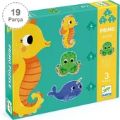 Djeco Dev Puzzle - Deniz Canlıları 4-6-9 Parça - 1