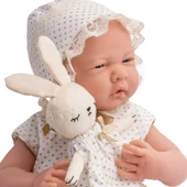 Berenguer Gerçekçi Yenidoğan Oyuncak Kız Bebek 39 cm - Beyaz Hırka ve Tavşanlı - 4