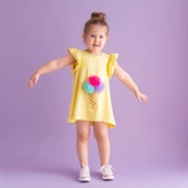 Bebeğim ve Ben Elbise - Sarı Ice Cream thumbnail 4