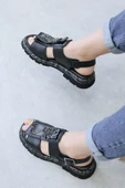 Hakiki Deri  Kadın Klasik Sandalet 710ZA980 - 6
