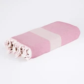 Homedius Elmas Desenli Diamond Pamuk Peştamal Banyo ve Plaj Havlusu 100x180 cm Pembe 100x180 - 5